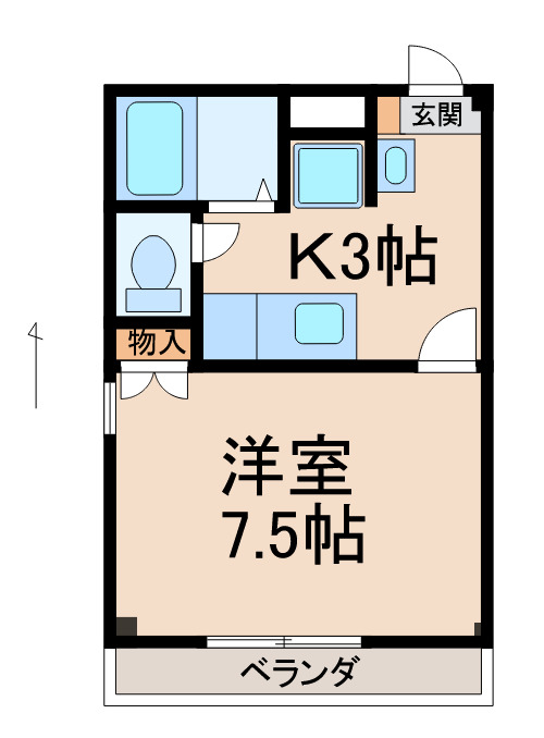 マンションニューハマIII Ｂ棟の間取り