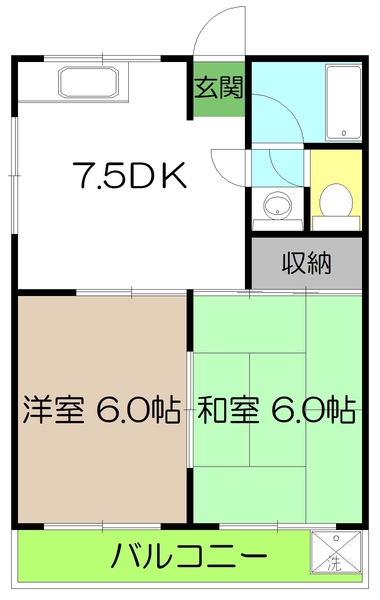 ウエストハイツ（南河ノ瀬）の間取り