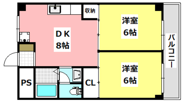 茨木清水ハイツの間取り