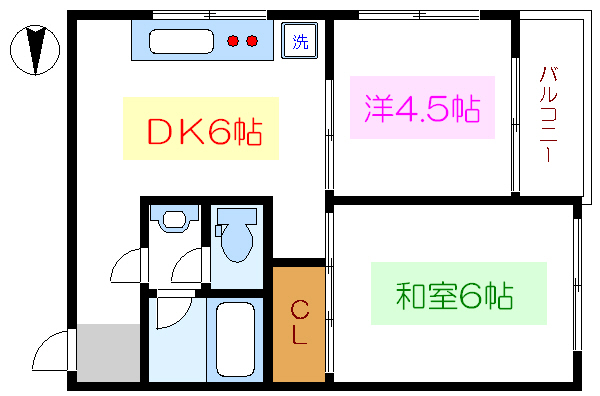 大澄ハイツの間取り