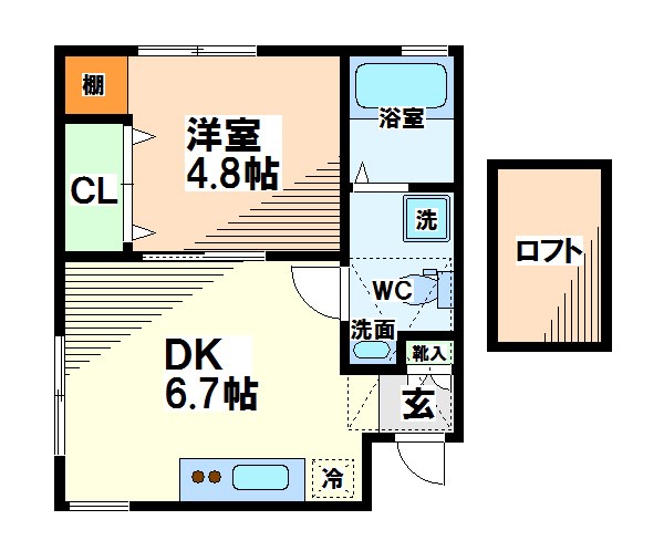 東京都国立市富士見台２（アパート）の賃貸物件の間取り