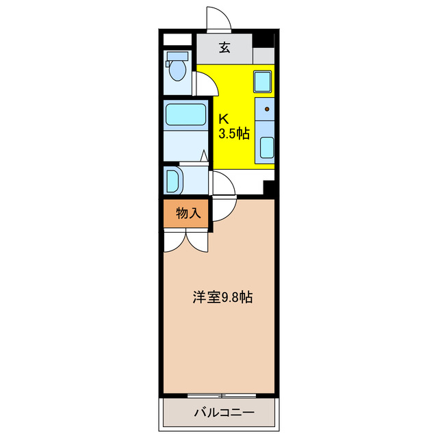 岐阜市金園町のマンションの間取り