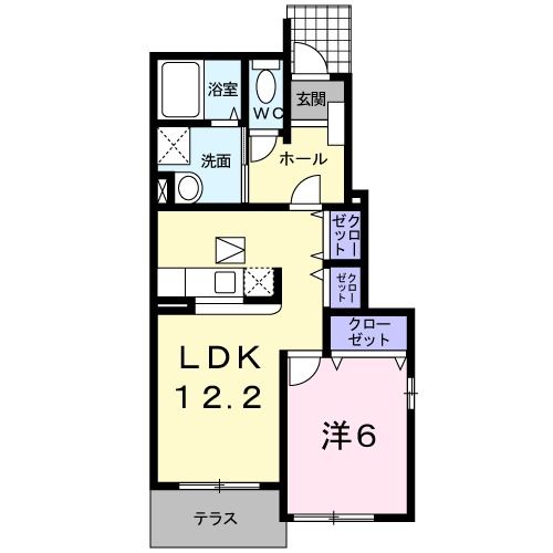 遠賀郡遠賀町大字別府のアパートの間取り