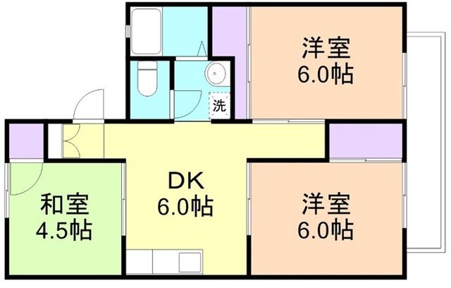 和歌山市和歌川町のアパートの間取り