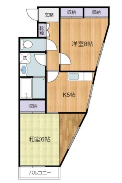 調布市調布ケ丘のマンションの間取り