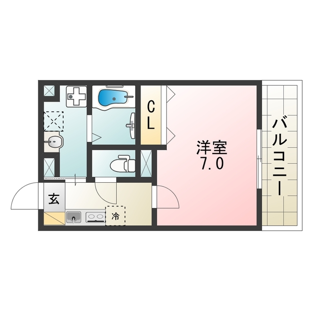 大阪市東住吉区中野のマンションの間取り