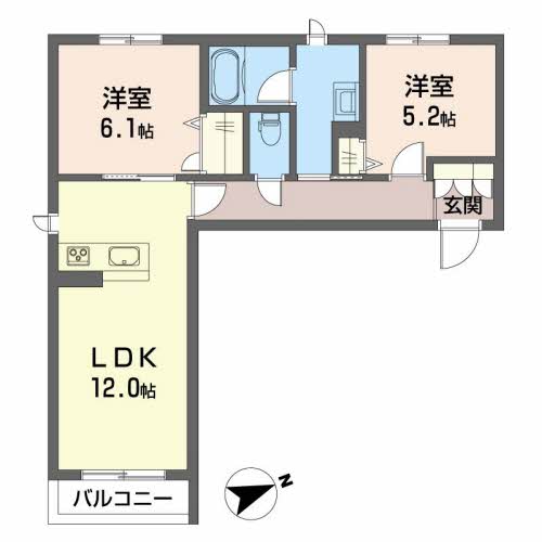 シャーメゾン　サラの間取り