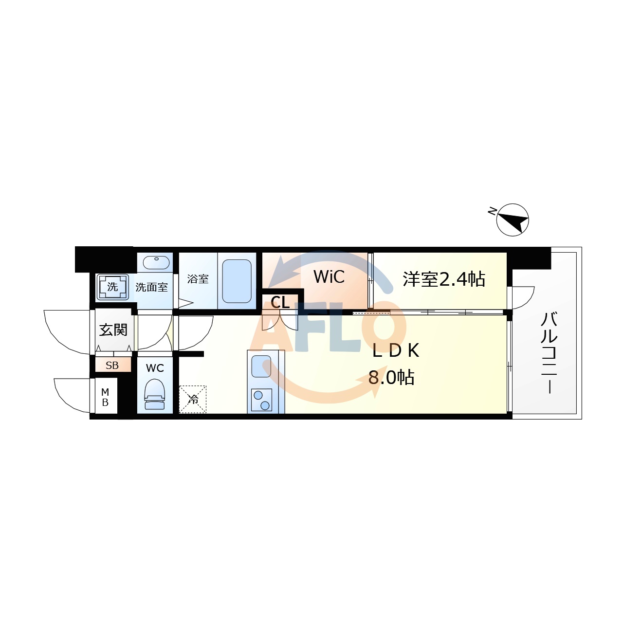 セレニテ阿波座ミラクの間取り