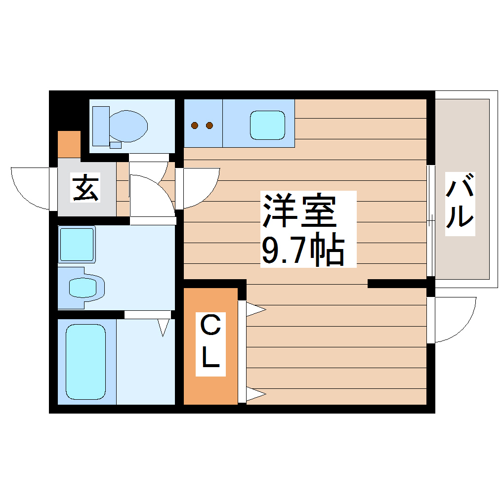 メリディアン岩沼弐番館の間取り