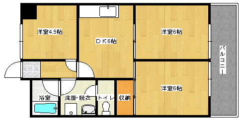 安芸郡府中町大通のマンションの間取り