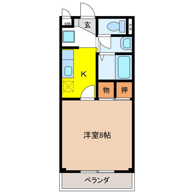 羽島市正木町曲利のアパートの間取り