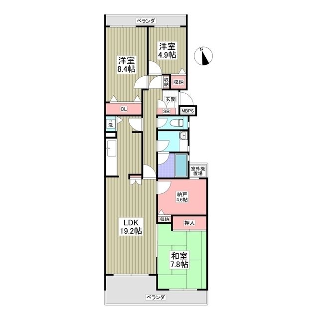 佐倉市井野のマンションの間取り