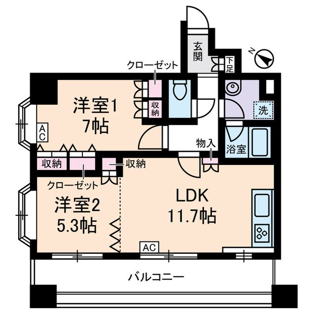 キャルム浅草の間取り