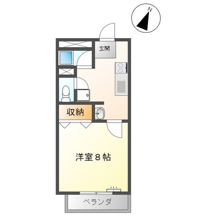 【大府市若草町のアパートの間取り】