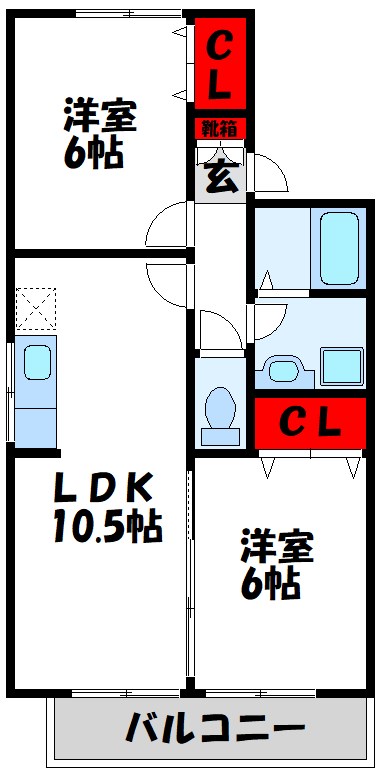 セジュール赤間の間取り