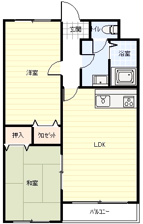 【レヂデンス岡野の間取り】