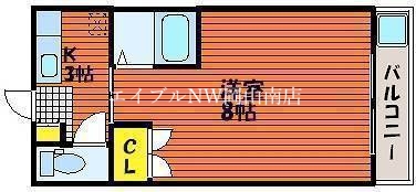 岡山市南区豊浜町のマンションの間取り