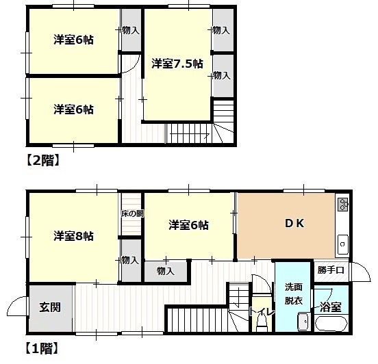 【総社市井出戸建の間取り】