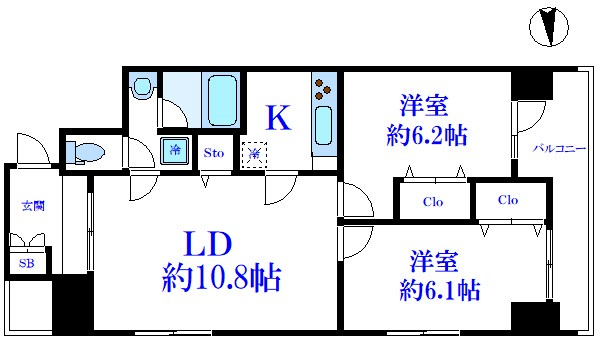 中央区日本橋馬喰町のマンションの間取り