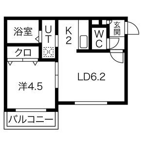 札幌市南区真駒内上町のマンションの間取り