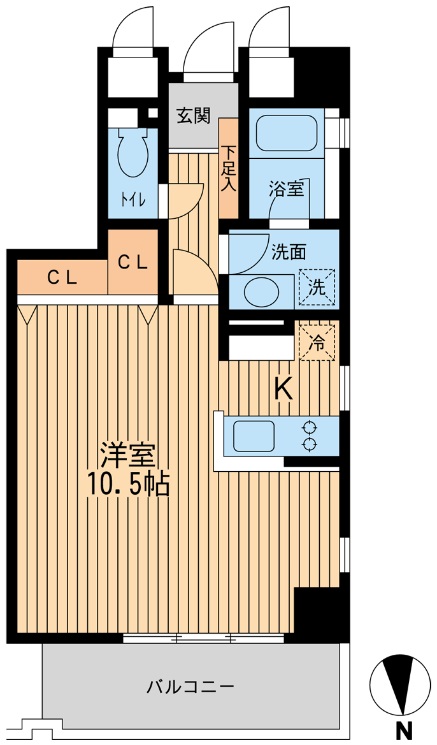 港区芝のマンションの間取り