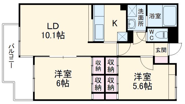 佐倉市西志津のマンションの間取り