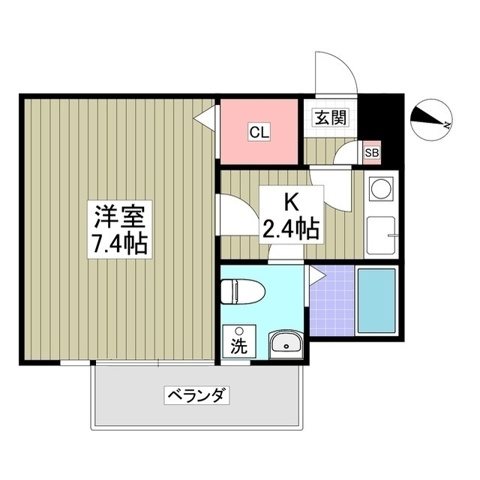 Studio　Flatの間取り