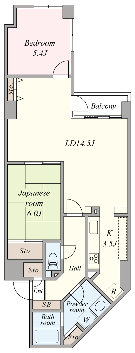 フジヤママンションの間取り