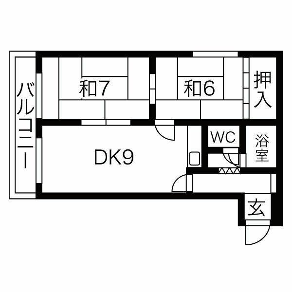 Luce(旧ハイデンス小河)の間取り