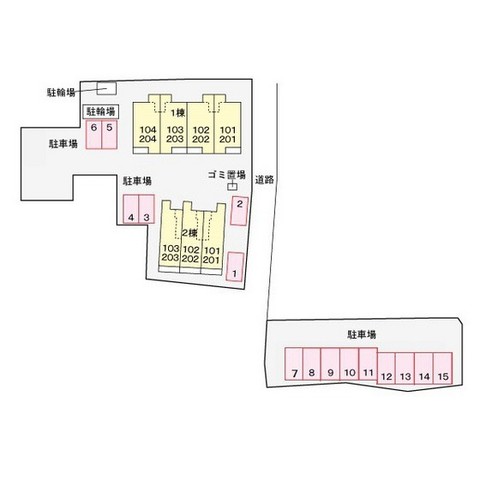 【ラーク森　１の駐車場】