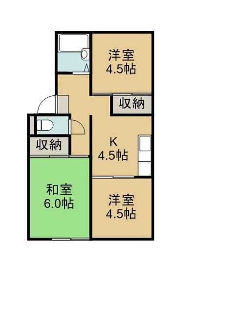 取手市戸頭のアパートの間取り