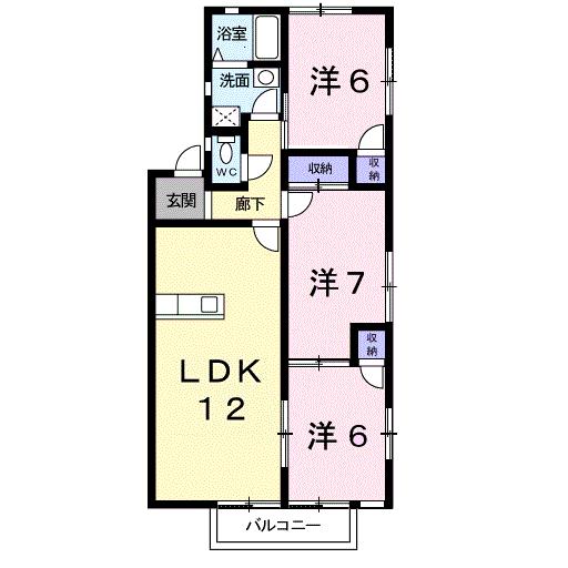 ロイヤルパレス村松IIの間取り