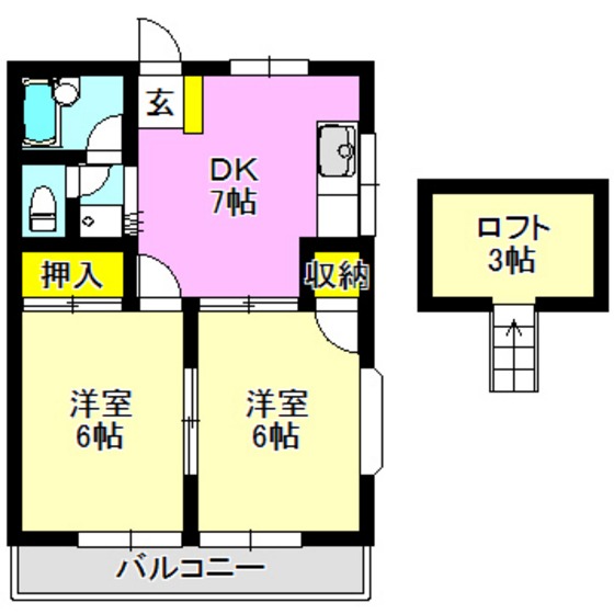 パサージュ８０８伊勢崎の間取り