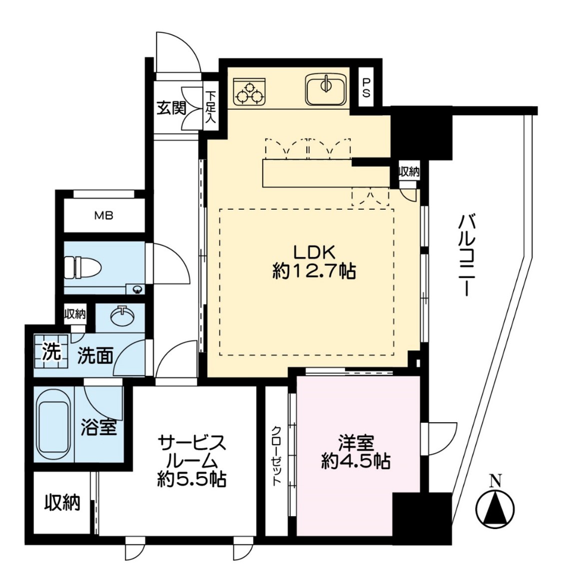 アトラス新宿左門町の間取り