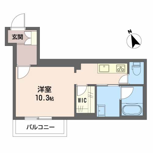 高岡市宝町のマンションの間取り