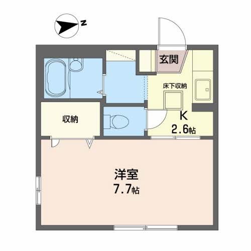 岩沼市中央のアパートの間取り