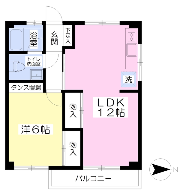 松山市南江戸のマンションの間取り