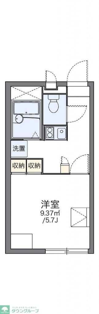 レオパレストゥー　ル　モンドの間取り