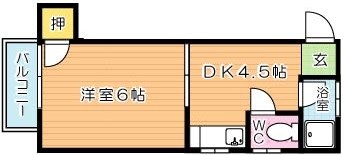 北九州市八幡西区光明のアパートの間取り