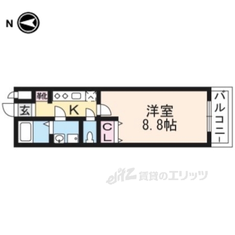 【京都市伏見区深草西浦町２丁目のマンションの間取り】