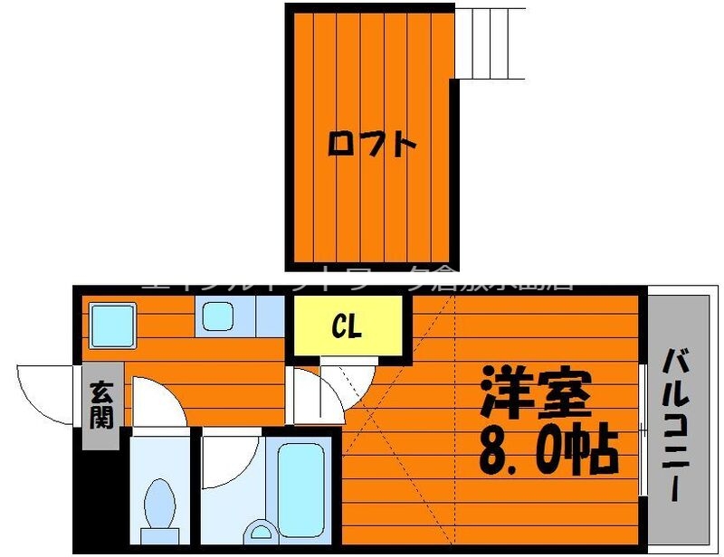 倉敷市羽島のマンションの間取り