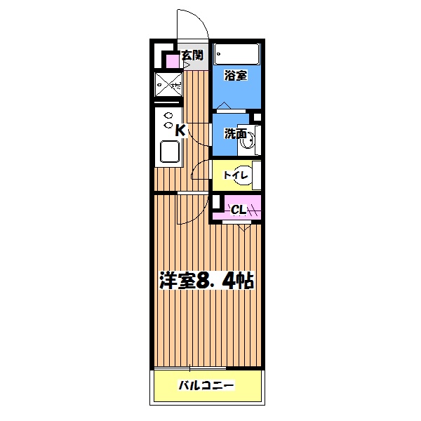 立川市富士見町のマンションの間取り