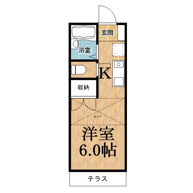 市原市ちはら台東のアパートの間取り