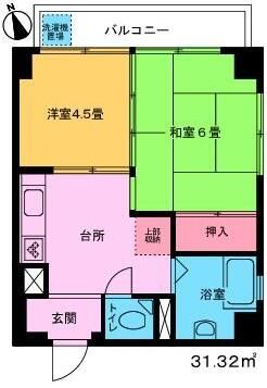 【江東区富岡のマンションの間取り】