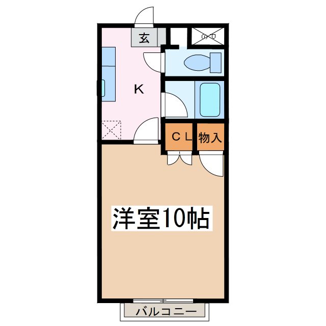 松本市北深志のマンションの間取り