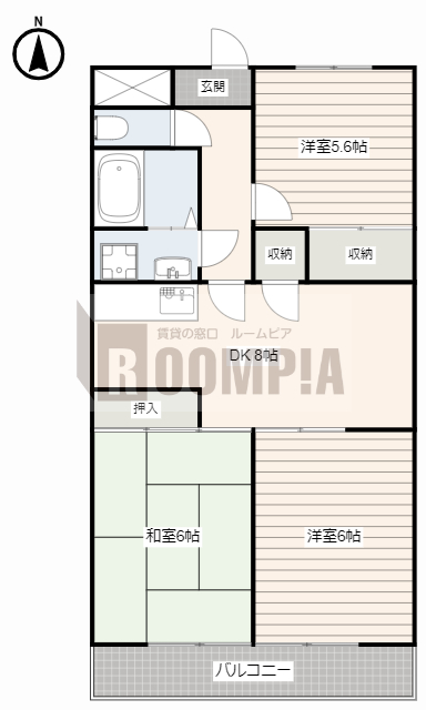 【ハイエスト脇田の間取り】