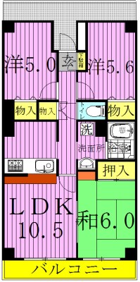 サポーレ天王台の間取り