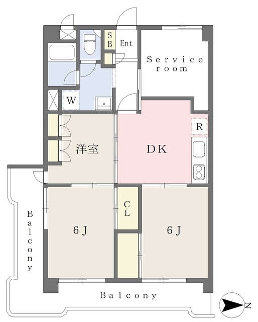 西台サニーコーポの間取り