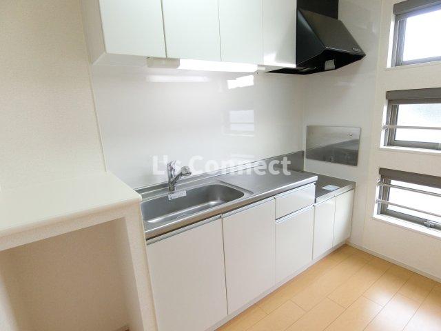 キッチン　２口ガスコンロ設置可能なキッチンです。