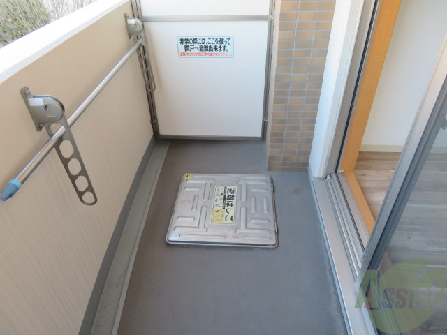 バルコニー　バルコニーは幅があって、広かったですよ～。